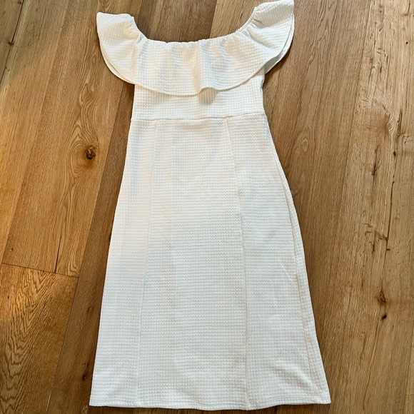 Zara waffle off the shoulder small midi dress - Picture 4 of 5